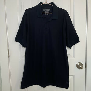 5.11 Tactical Series Men's Shooting Shirt Short Sleeve Golf Polo Shirt Black Lg